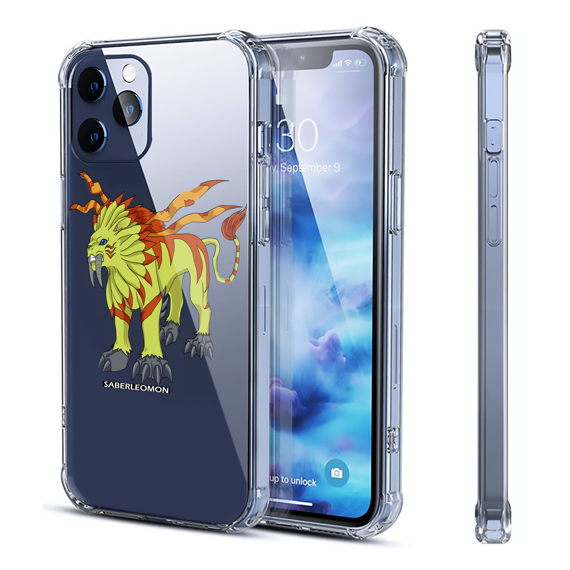 （画像用） Digimon デジタルモンスター/デジモン 【iPhone 12シリーズ対応】透明スマホケース（クリアソフトケース）